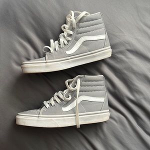 Grey high top vans